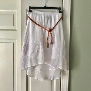 Ally B. Flowy White Skirt Girls size 14